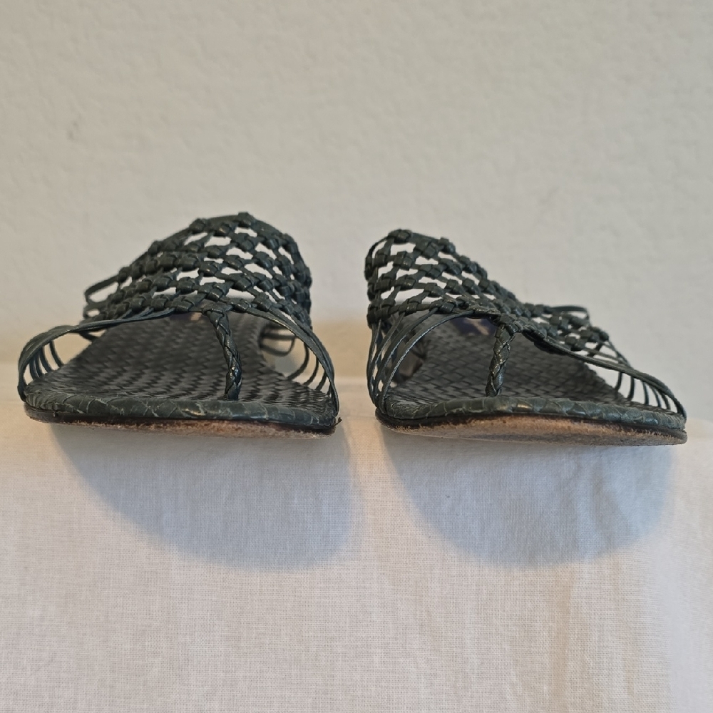Mezlan Green Sandals Comfortable Slip-On Size 8 1/2 EUC Made In Spain - Picture 10 of 15